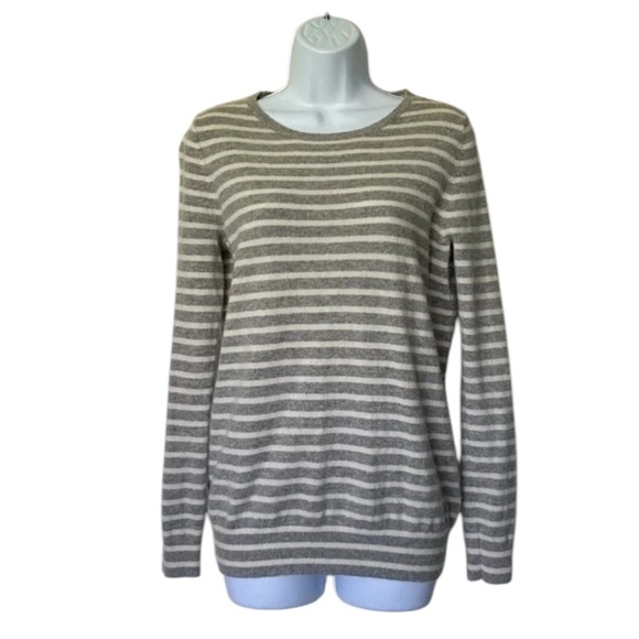 Boden 100% cashmere gray striped sweater Size XS - Picture 7 of 7